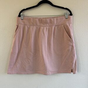 Pact Organic Cotton Pink French Terry Mini Skirt Women’s XL Sustainable